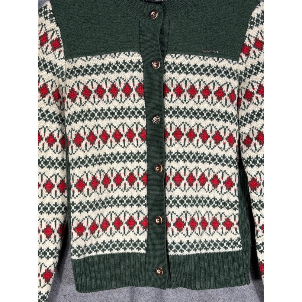Vintage Geiger Wool Nordic Cardigan Sweater Fair Isle - Picture 2 of 13